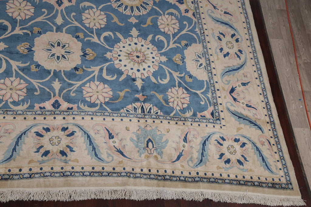 Palace Light Blue Floral Heriz Persian Rug 13x20