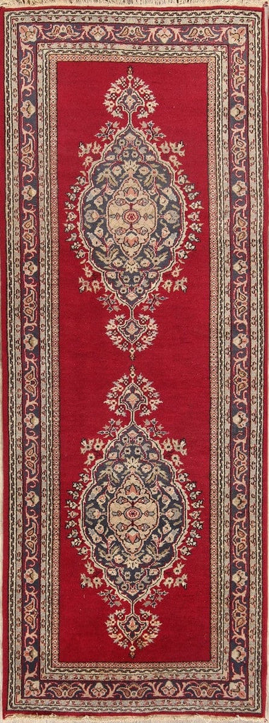 Red Tabriz Persian Runner Rug 4x9