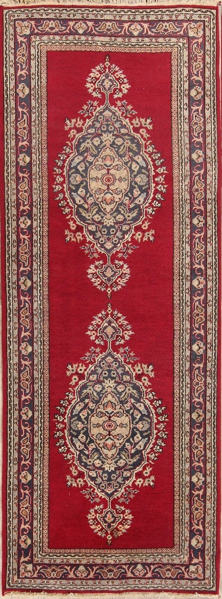 Red Tabriz Persian Runner Rug 4x9