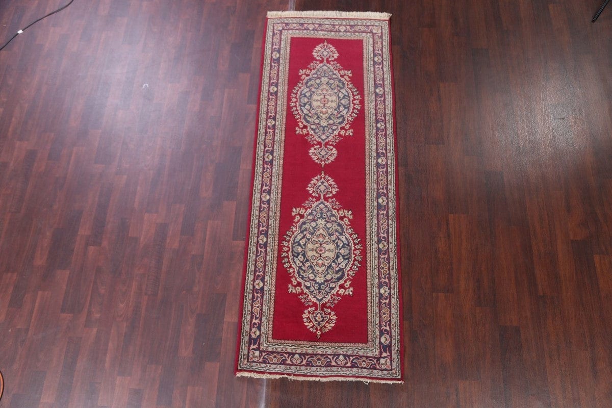 Red Tabriz Persian Runner Rug 4x9