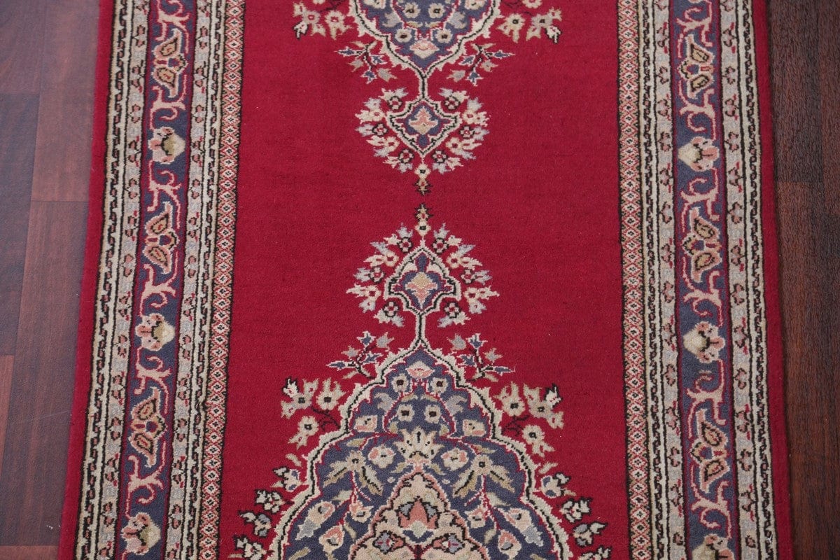 Red Tabriz Persian Runner Rug 4x9