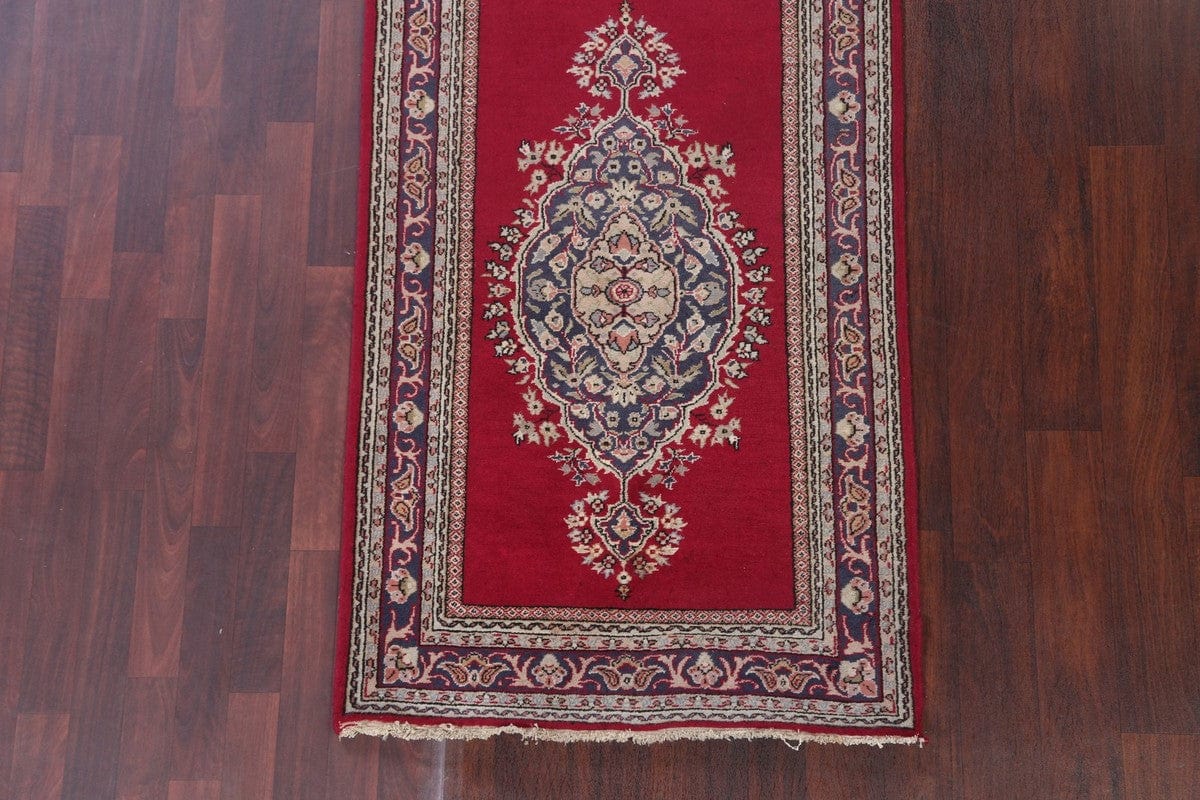 Red Tabriz Persian Runner Rug 4x9