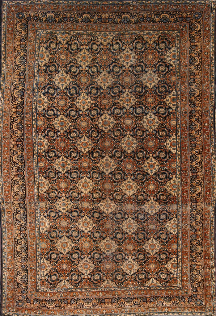 Antique 10x15 Kerman Persian Area Rug