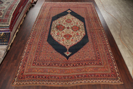 Pre-1900 Antique Bidjar Halvaei Persian Large Rug 12x18