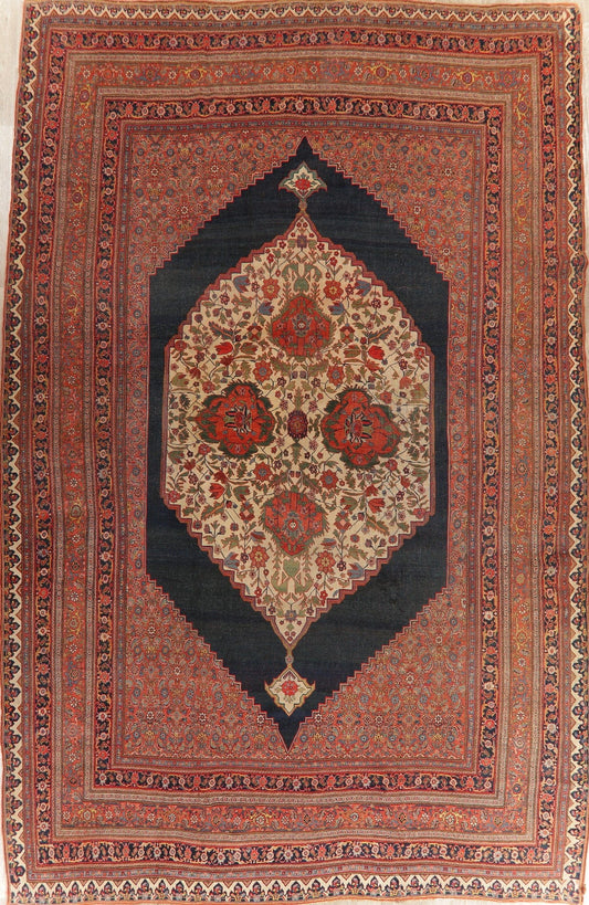 Pre-1900 Antique Bidjar Halvaei Persian Large Rug 12x18