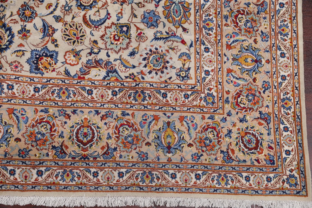 Floral Kashan Persian Area Rug 9x13