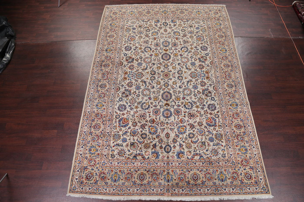 Floral Kashan Persian Area Rug 9x13