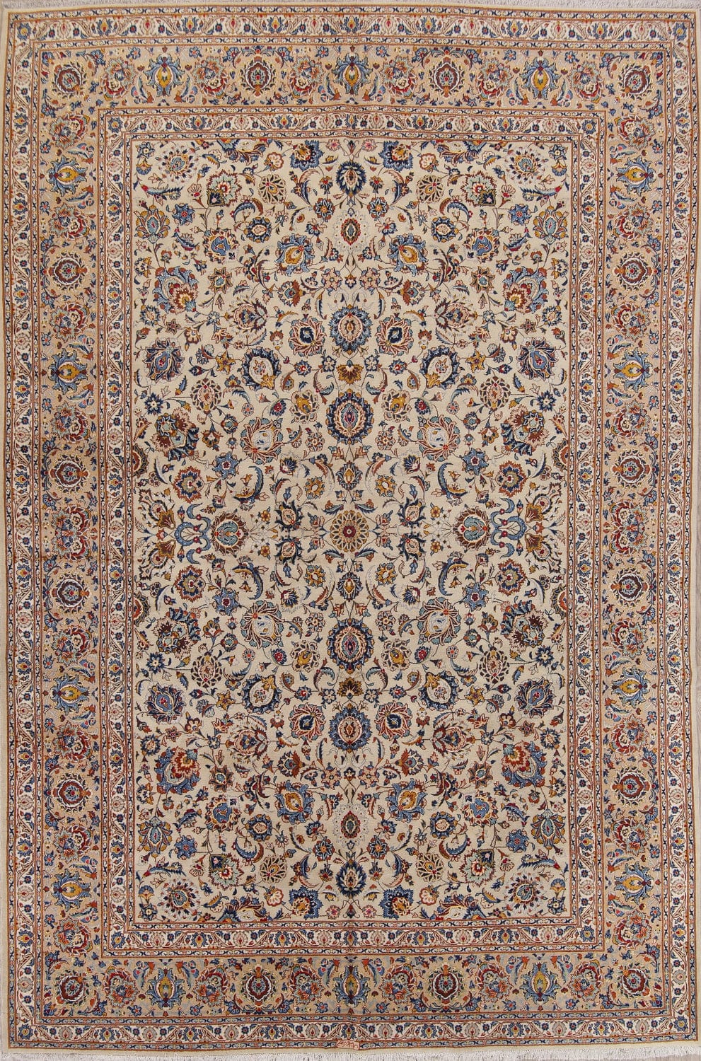 Floral Kashan Persian Area Rug 9x13