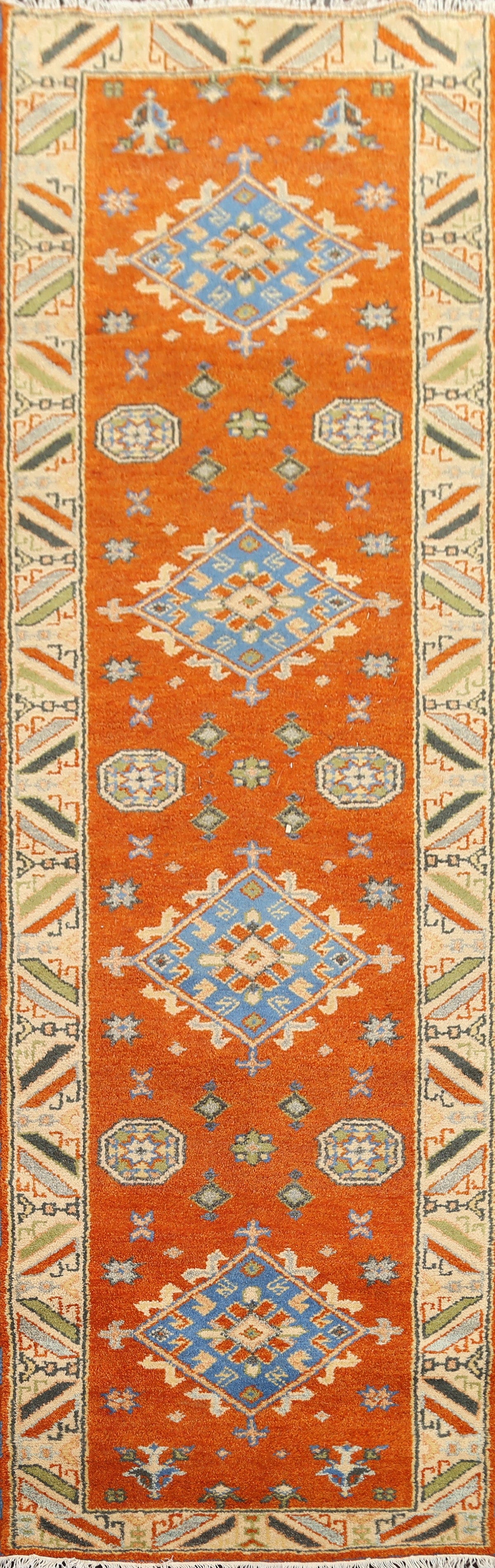 Kazak Indian Runner Rug 3x10