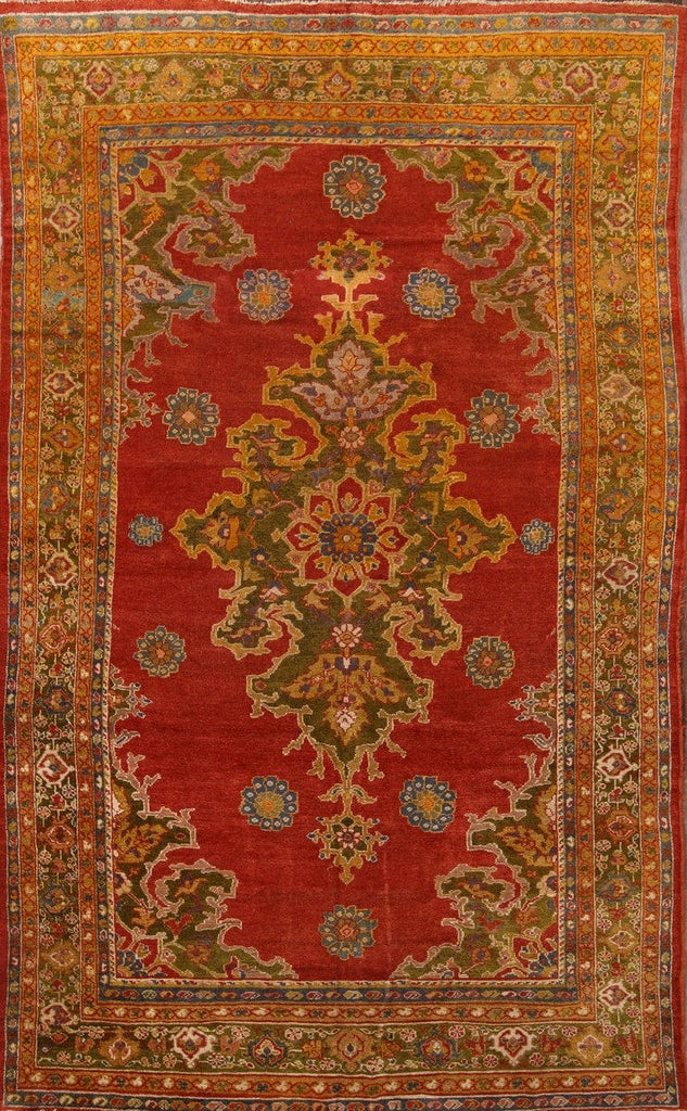 Pre-1900 Vegetable Dye Sultanabad Sarouk Persian Area Rug 7x12