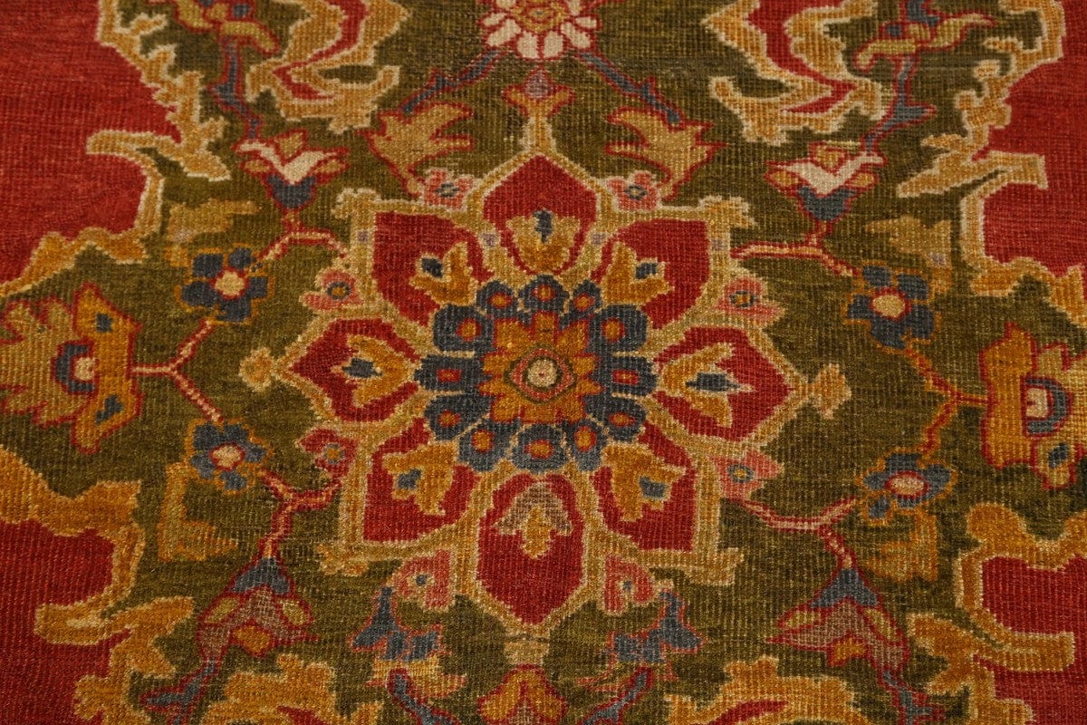 Pre-1900 Vegetable Dye Sultanabad Sarouk Persian Area Rug 7x12