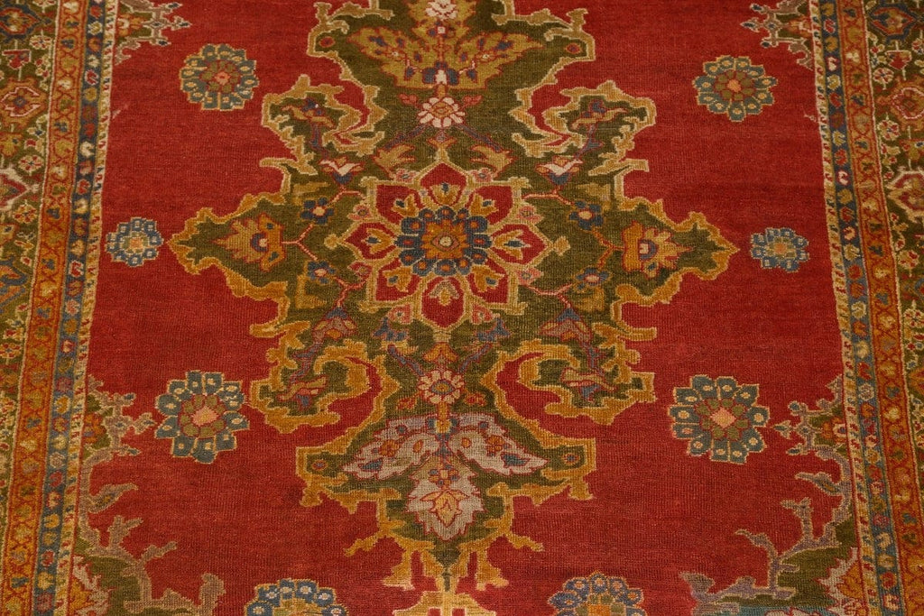 Pre-1900 Vegetable Dye Sultanabad Sarouk Persian Area Rug 7x12