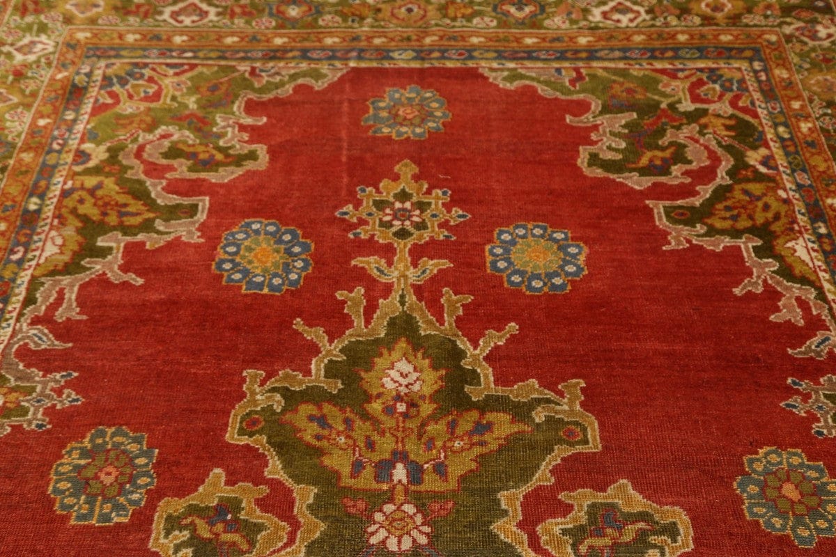 Pre-1900 Vegetable Dye Sultanabad Sarouk Persian Area Rug 7x12