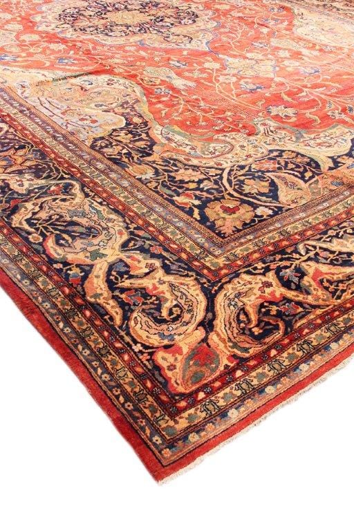 Antique Ferehan Collection Rust Lamb's Wool Area Rug-13'10" X 20' 3"