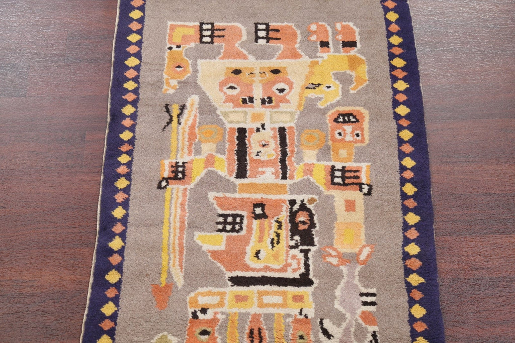Pictorial 3x5 Art Deco Chinese Oriental Area Rug