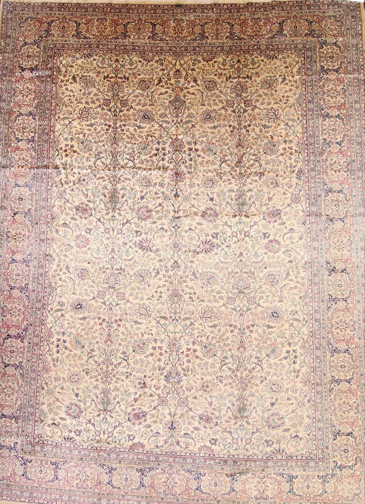 Antique 12x16 Kerman Persian Area Rug