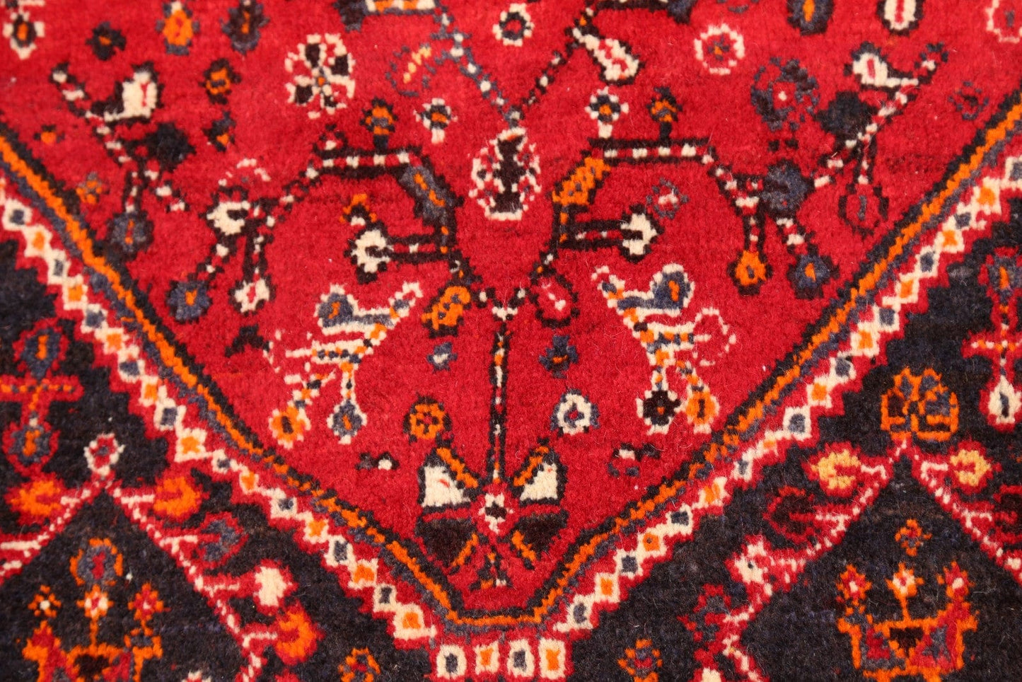 Red Vintage Shiraz Persian Area Rug 5x8