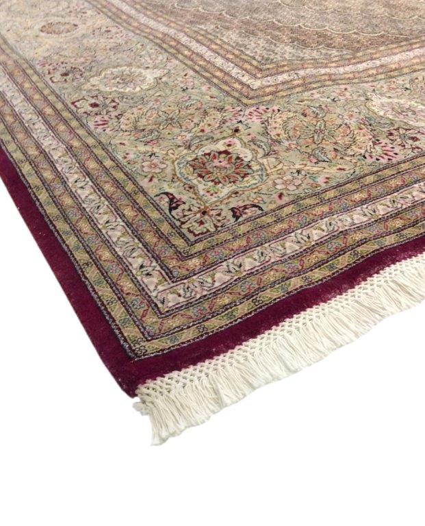 Tabriz Collection Hand-Knotted Silk & Wool Area Rug- 11' 4" X 16' 7"