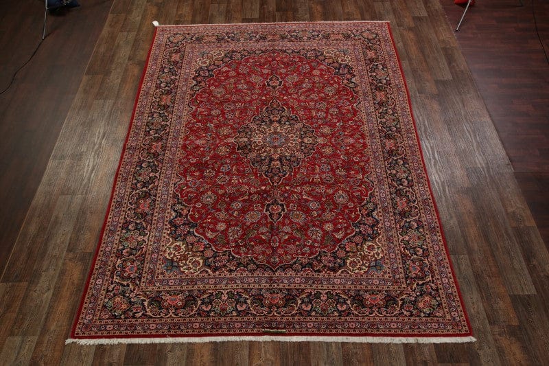 9x12 Signed Kashan Persian Area Rug