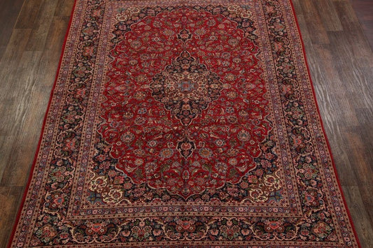 9x12 Signed Kashan Persian Area Rug