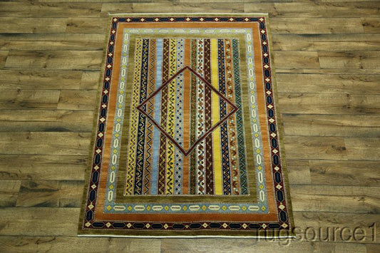 5x7 Gabbeh Moharramat Persian Area Rug