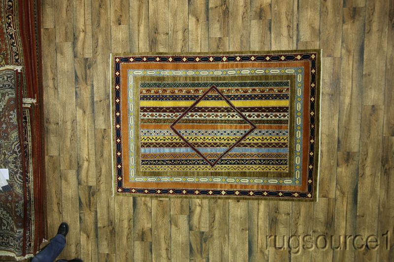 5x7 Gabbeh Moharramat Persian Area Rug