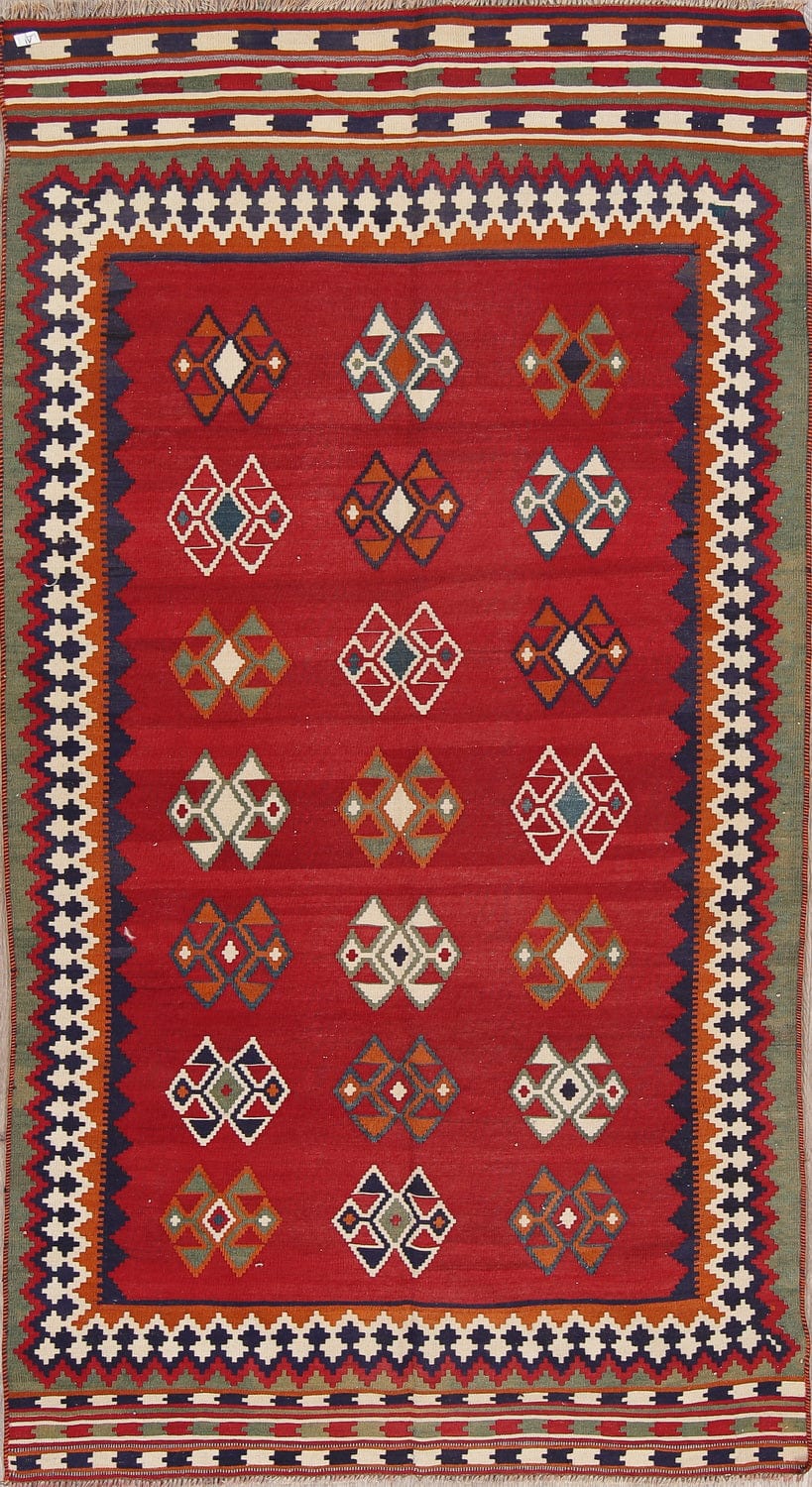 Geometric Kilim Shiraz Persian Runner Rug 5x9