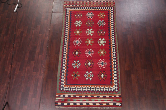 Geometric Kilim Shiraz Persian Runner Rug 5x9