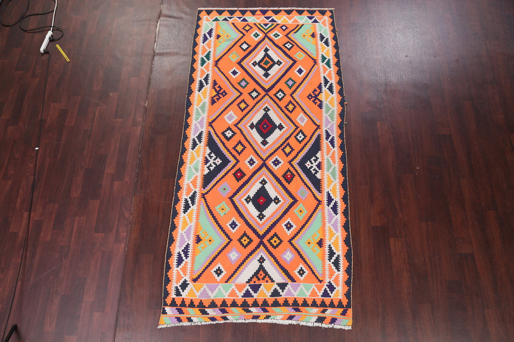 Geometric Kilim Shiraz Persian Runner Rug 4x9