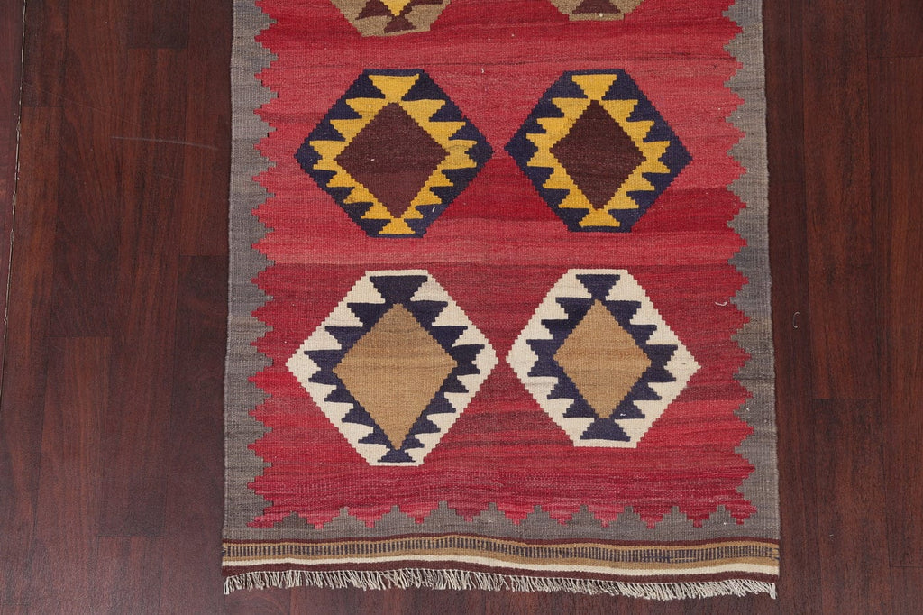 Geometric Kilim Shiraz Persian Area Rug 4x7