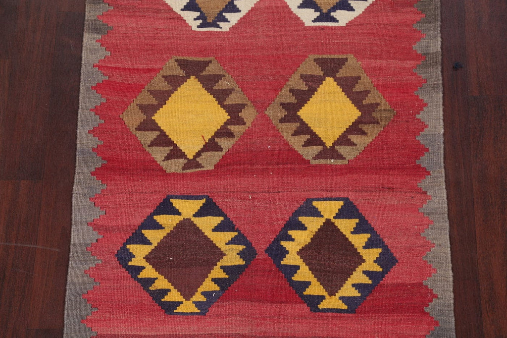 Geometric Kilim Shiraz Persian Area Rug 4x7