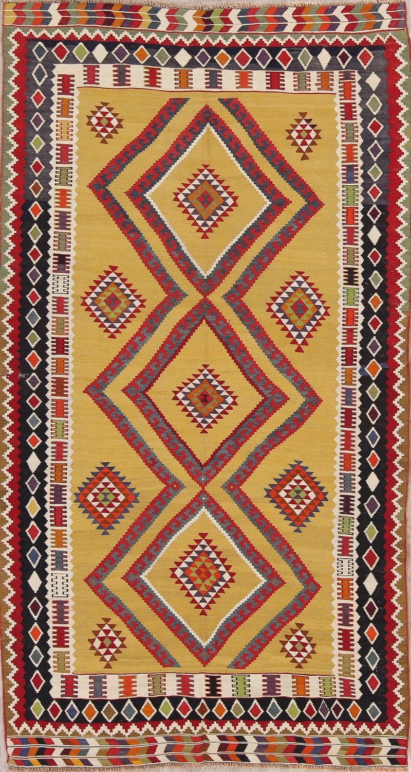 Geometric Kilim Shiraz Persian Runner Rug 5x9