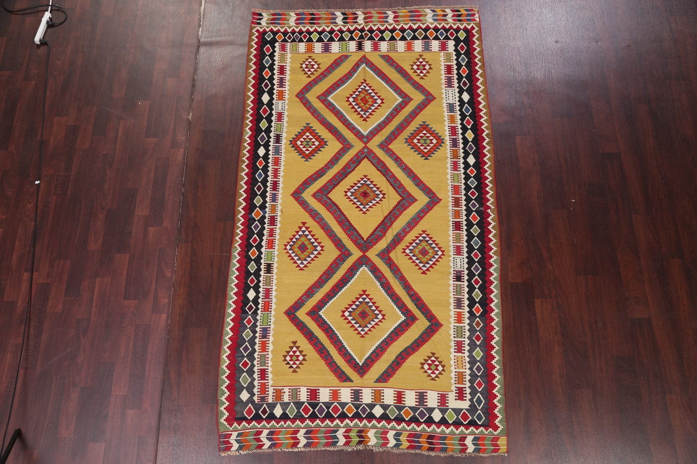 Geometric Kilim Shiraz Persian Runner Rug 5x9