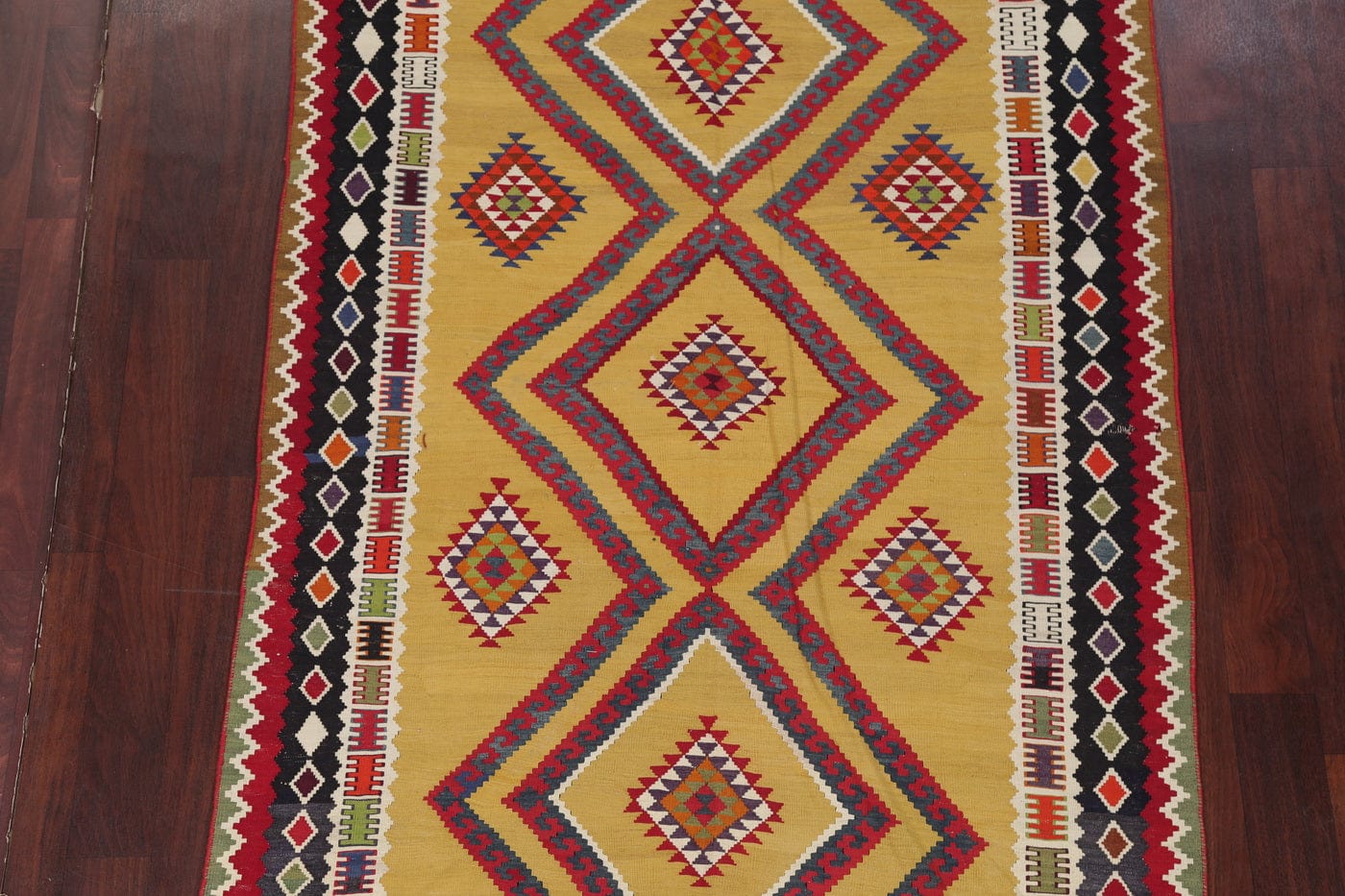 Geometric Kilim Shiraz Persian Runner Rug 5x9