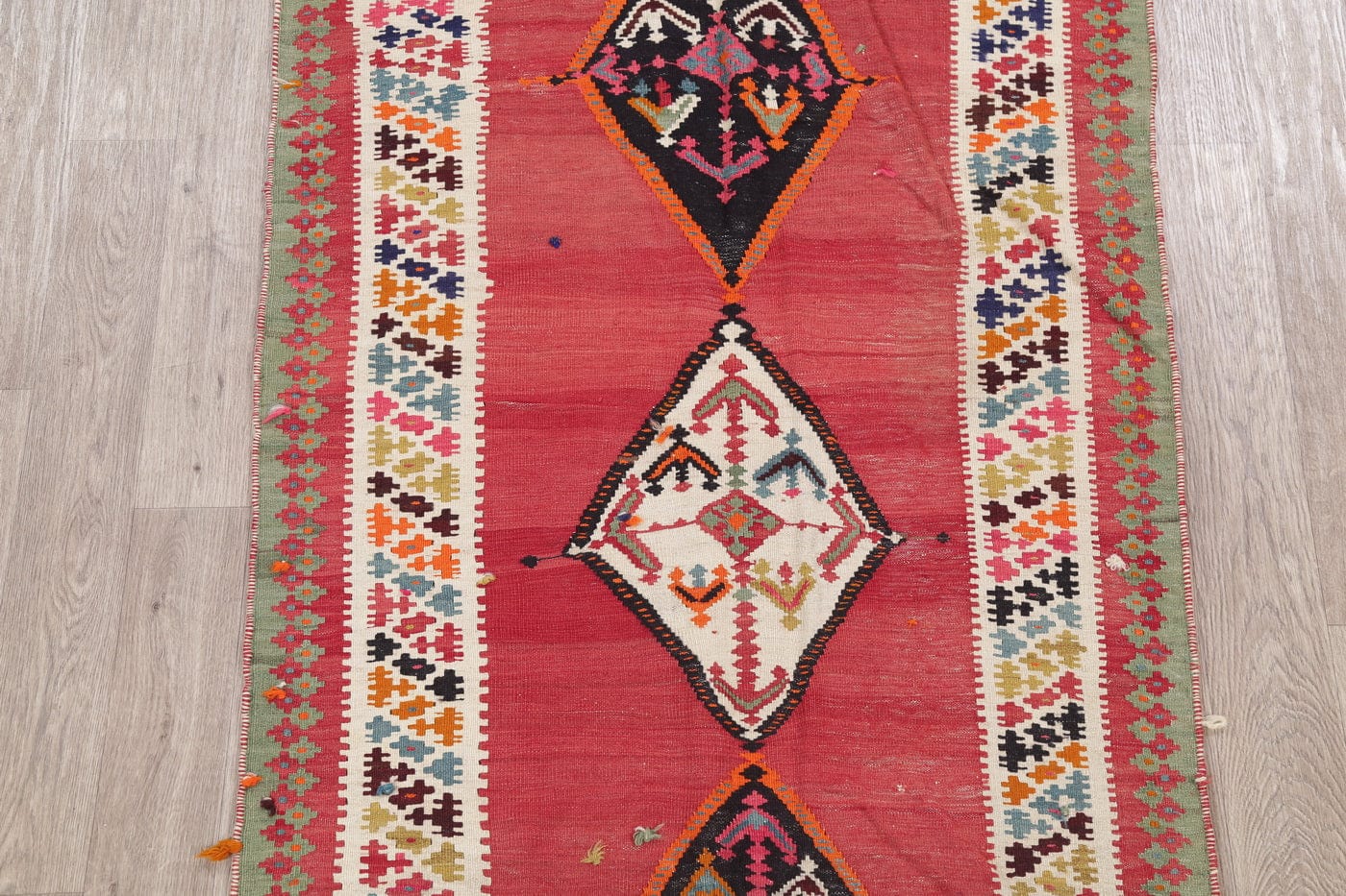 Tribal Geometric Kilim Persian Area Rug 4x7