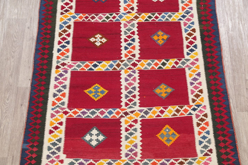 Geometric Kilim Persian Area Rug 4x7