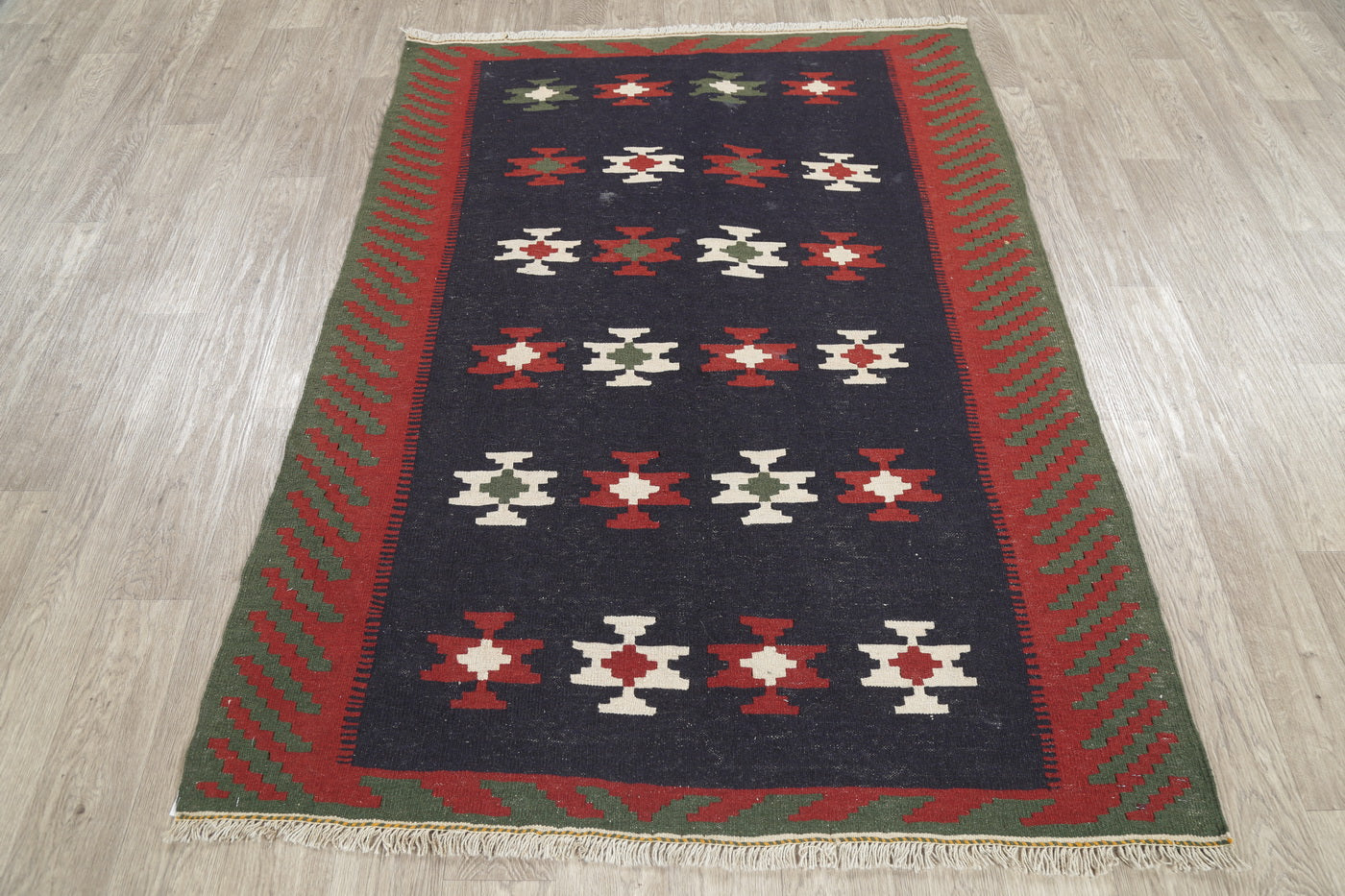 Geometric Kilim Kashkoli Persian Area Rug 4x6