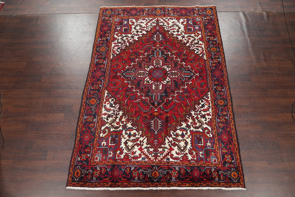 Geometric Heriz Persian Area Rug 7x10