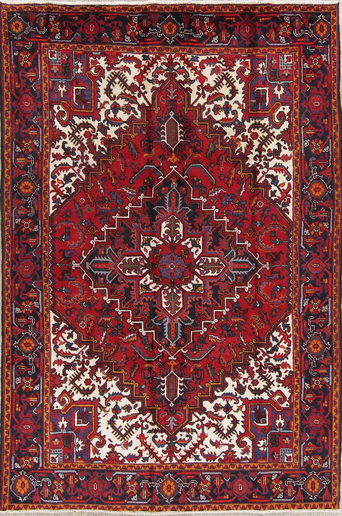 Geometric Heriz Persian Area Rug 7x10