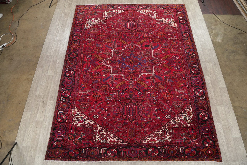 Geometric Heriz Persian Area Rug 10x13