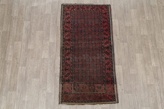 Geometric Antique Balouch Afghan Rug 4x7