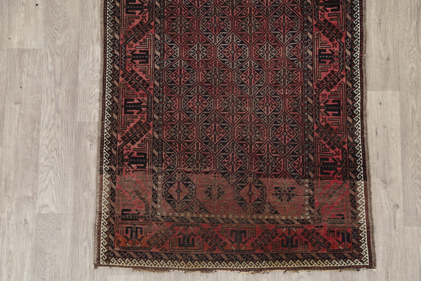 Geometric Antique Balouch Afghan Rug 4x7