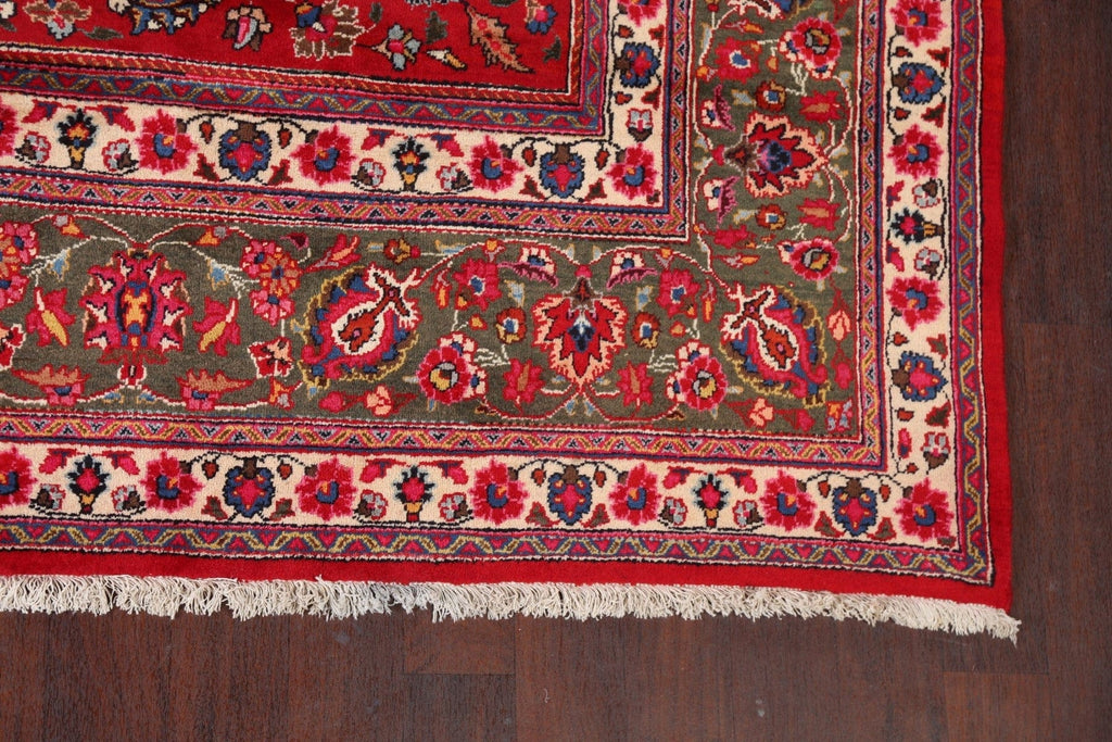 Vegetable Dye Signed Mashad Persian Rug 10x13