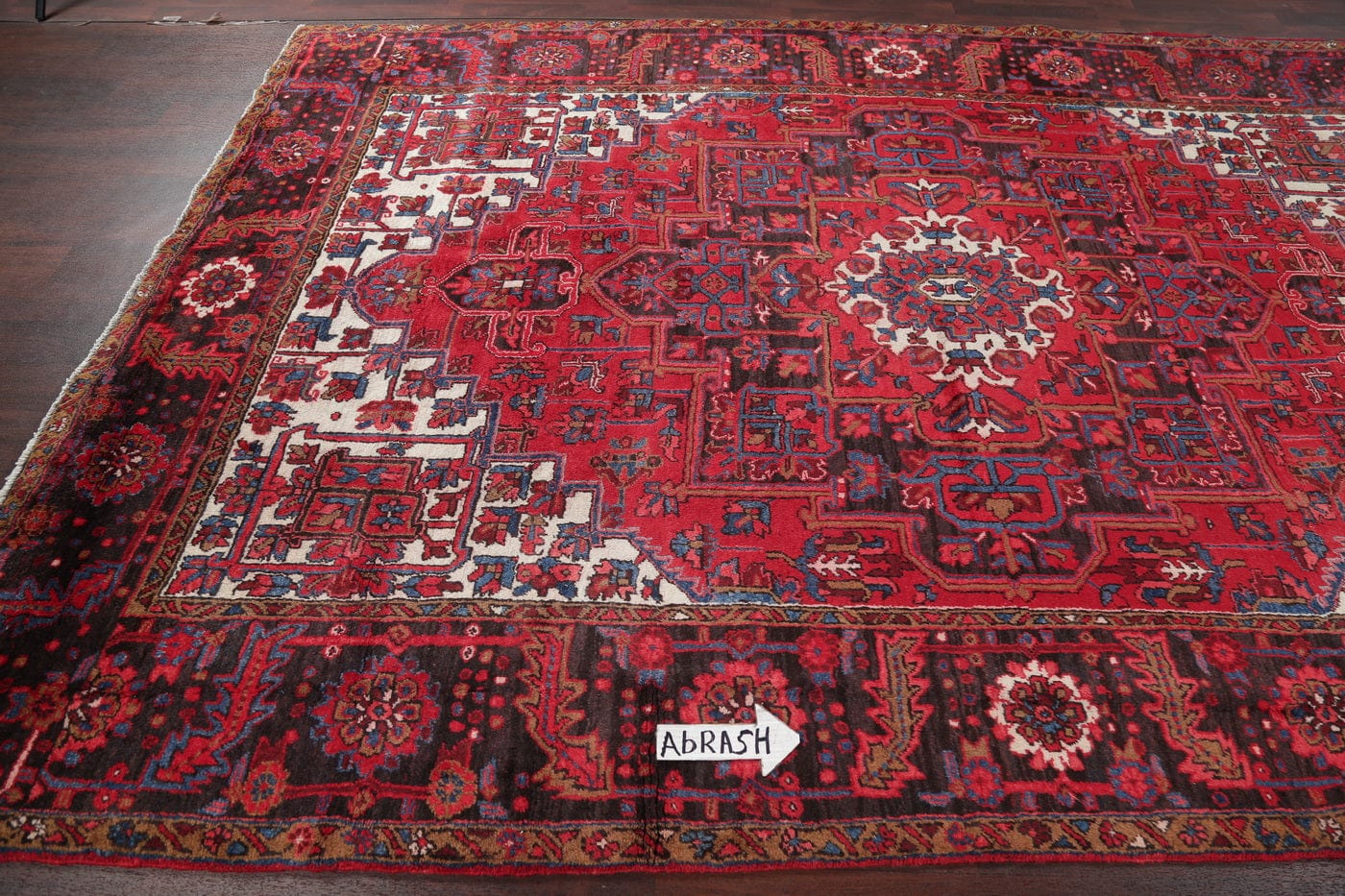 Red Geometric Heriz Persian Area Rug 8x11