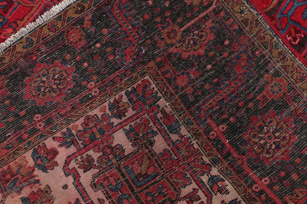 Red Geometric Heriz Persian Area Rug 8x11