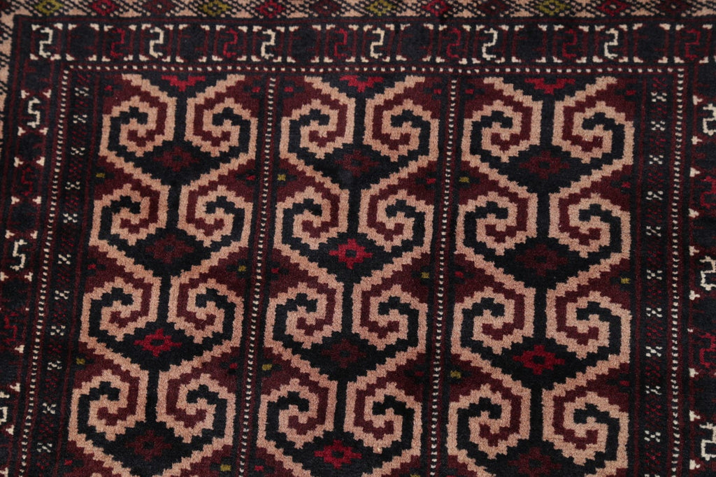 Geometric Turkoman Bokhara Persian Area Rug 3x4