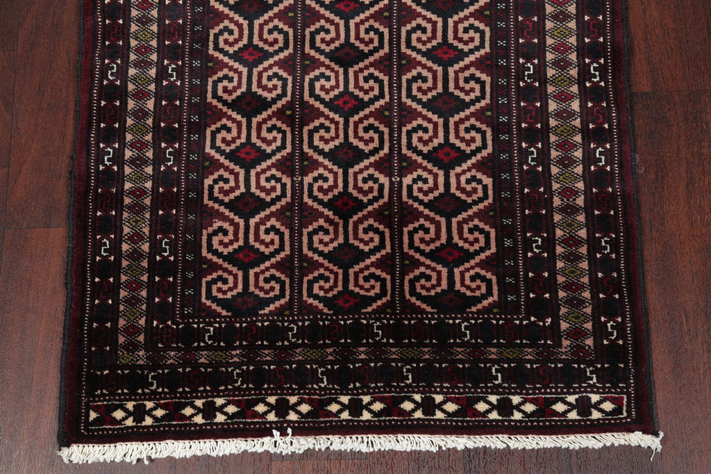 Geometric Turkoman Bokhara Persian Area Rug 3x4