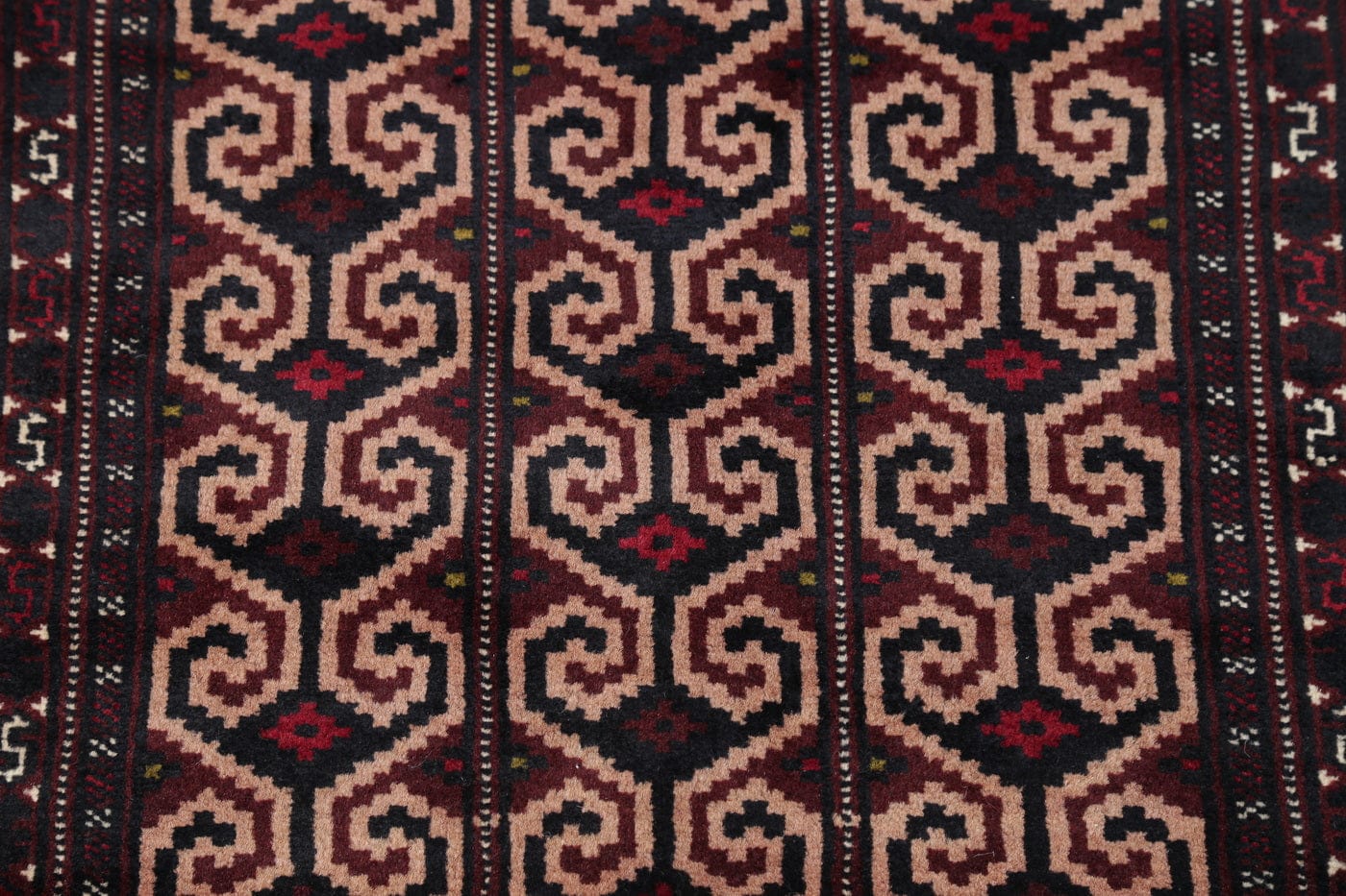 Geometric Turkoman Bokhara Persian Area Rug 3x4