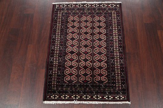 Geometric Turkoman Bokhara Persian Area Rug 3x4