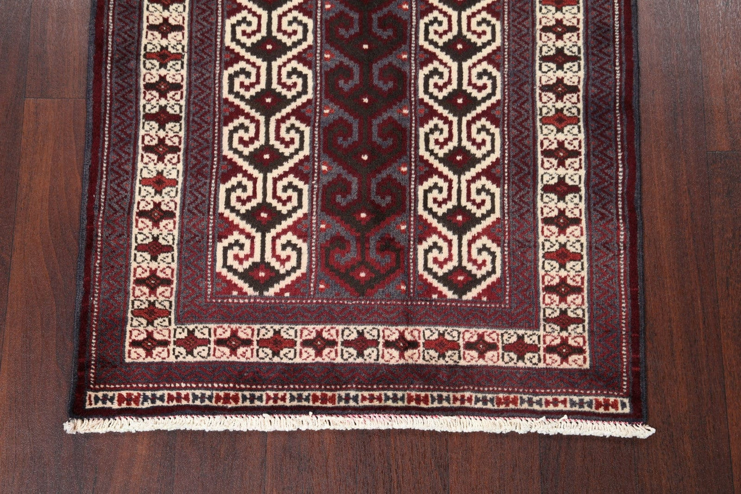 Geometric Turkoman Bokhara Persian Area Rug 3x4